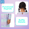 thumbnail image 3 of Saint Eve Kids Girl and Doll Matching Nightgown Set, Long Sleeve Soft Flannel Sleep Dress - Purple Celestial, 3 of 6