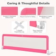 thumbnail image 3 of Barara King Bed Assist,Bed Grab Bar,Bedrail,71 Inch Extra Long Swing Down Bed Guardrail with Safety Straps-Pink, 3 of 9