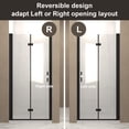 thumbnail image 6 of Noble House 36"x72" Bifold Shower Door, Tempered Glass with Aluminum Frame, Matte Black Finish, 6 of 8