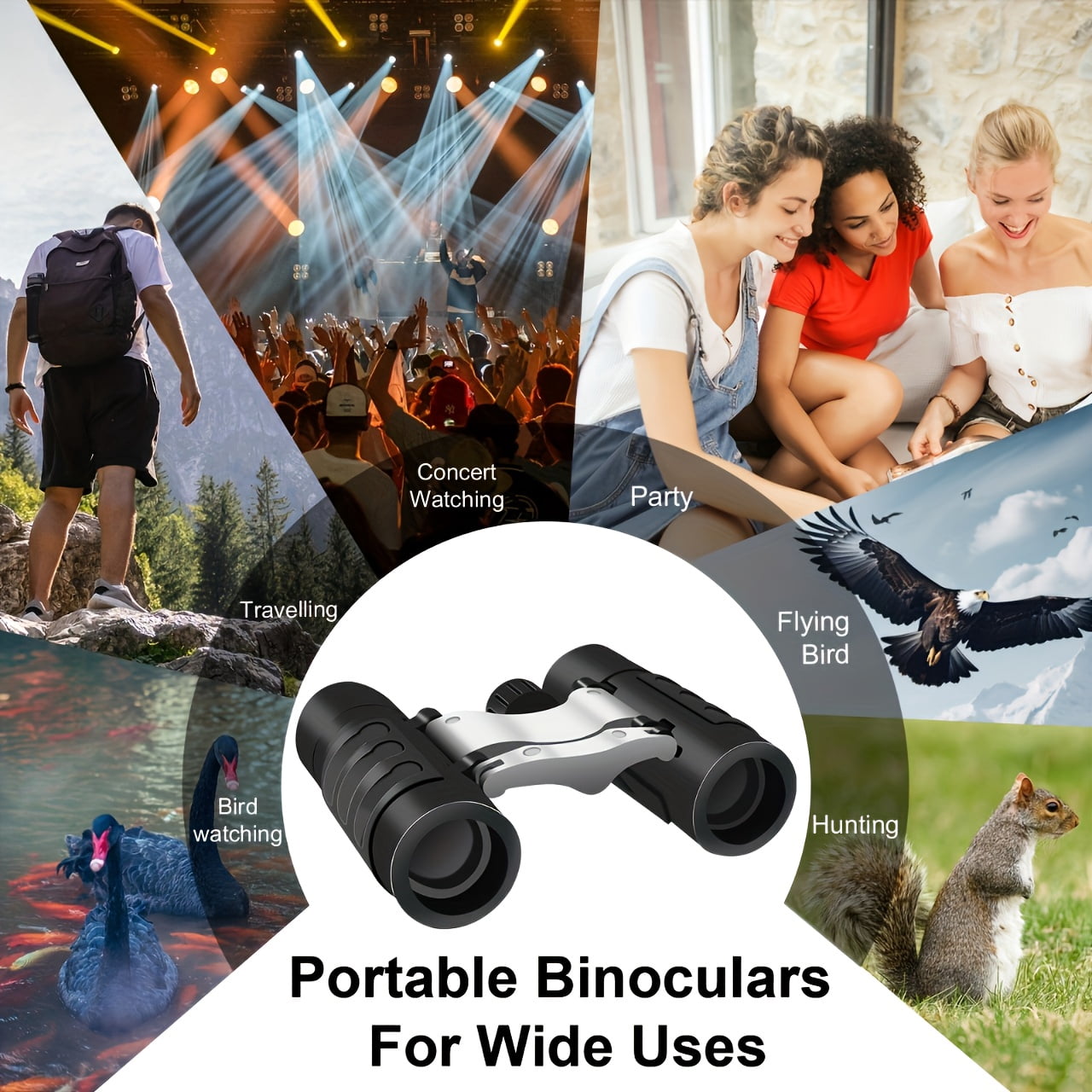 Professional 10X50 Binoculars, High Power HD with Wide View for Bird Watching, Hunting, Sports Events & Concerts