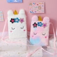 thumbnail image 4 of Kid Plush Licorne Shoulder Bag Mini Square Phone Crossbody Bag (Multicolor), 4 of 6