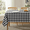Black and White, variant on Verolix Checkered Tablecloth 60 x 60 Inch Square, Pink White Gingham Table Cover, Waterproof Washable Wrinkle Resistant Polyester Fabric for Kitchen Dining Indoor Outdoor Use