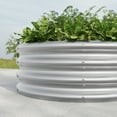 thumbnail image 4 of Holaki 32.08" Tall Round Raised Garedn Bed，Metal Raised Beds for Vegetables, Outdoor Garden Raised Planter Box, Backyard Patio Planter Raised Beds for Flowers, Herbs, Fruits Silver, 4 of 6
