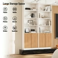 thumbnail image 2 of 72" Tall Bookshelf with Doors, 6-Tier Modern Bookcase and Storage Cabinet, Display Shelves with Anti-Tip Kit for Living Room, Bedroom, and Home Office Decor Oak, 2 of 10