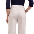 thumbnail image 6 of Martha Stewart Women's Wide Leg Pintuck Pant, High-Rise Soft Stretch Denim & Twill Trouser with Front Seam Detail, 6 of 7
