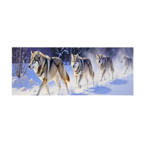 Car Sticker Calcomanía Decoración Coche Vinilo Pegatina Accesorios Creativos Diseño Lobo Campo Nevado Material PETG Autoadhesivo Adecuado para Camping Vacaciones Conducción Diaria