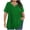 Green, variant on Summer Blouses for Women Plus Size V-Neck Cross Front Casual Short Sleeve Tops, Red XL