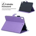 thumbnail image 4 of iPad 9.7 Case 2018/2017, iPad Air 1 2 Case, Allytech Retro PU Leather Embossed Flower Slim Protective Folio Stand Cards Holder Wallet Cover for Apple iPad 9.7" 6th/5th Gen, iPad Air 1 2, Purple, 4 of 7