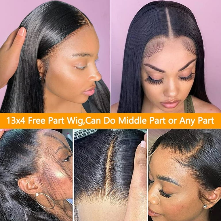Straight Lace Front Wigs Human Hair 13x4 13x6 HD Transparent 360 Lace  Frontal Wigs 5X5 6X4 Glueless Wig 4x4 Closure Wig