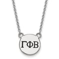 thumbnail image 1 of 925 Sterling Silver Rh-plated LogoArt Gamma Phi Beta Sm Enl Pend With Necklace; for Adults and Teens; for Women and Men, 1 of 2