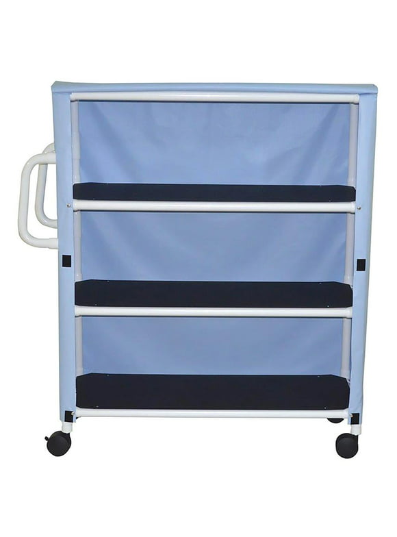 MJM International 350-3C Jumbo 3 Shelf Linen Cart