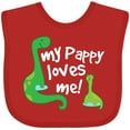 thumbnail image 3 of Inktastic My Pappy Loves Me Grandchild Boys Baby Bib, 3 of 4