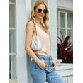 thumbnail image 5 of Womens Silk Satin Tank Tops V Neck Casual Cami Sleeveless Camisole Blouses Summer Basic Tank Shirt 2025, 5 of 5
