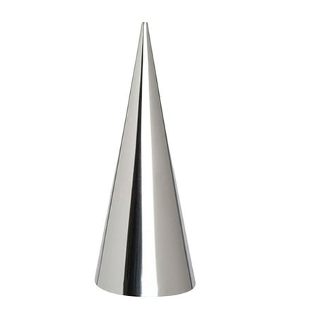 

5/12PCS Stainless Spiral Croissants Molds Pastry Cream Horn Cake Bread Mold Conical Tube Cone Roll Moulds silver 5PCS 12*3*3cm