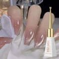 thumbnail image 1 of Esmalte de uñas blanco de cerámica con efecto ojo de gato, pegamento para esmalte de uñas, esmalte de uñas blanco de porcelana brillante, 10 ml por uña., 1 of 2