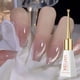 thumbnail image 1 of Esmalte de uñas, Regalos para mujeres Esmalte de uñas de cerámica blanca Pegamento para esmalte de uñas Piedra brillante Porcelana Esmalte de uñas blanco Pegamento 10 ml una uña, 1 of 2