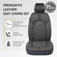 thumbnail image 4 of Fundas para Asientos de Auto CAROMOP de Cuero PU Impermeables Juego Completo, 4 of 9