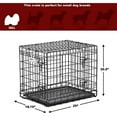 thumbnail image 4 of MidWest Homes for Pets Ultima Pro Series 24' Dog Crate ; Extra-Strong Double Door Folding Metal Dog Crate w/Divider Panel, Floor Protecting 'Roller Feet' & Leak-Proof Plastic Pan, 4 of 8