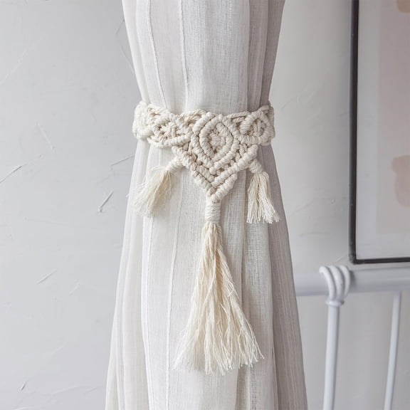 Tie Back Shower Curtains for Bathroom, Cute Curtain Holdbacks Curtain Tieback Tassel, Curtain Holdbacks Tiebacks for Drapes for Home Office, Bedroom, Bathroom Decor(Single)