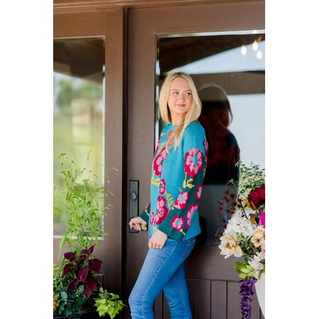 The Pioneer Woman Garden Floral Pullover Sweater, Women's