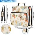 thumbnail image 3 of Haosy 3 Ring Zipper Binder with Shoulder Strap Waterproof Trapper Keeper 2 Inch D-Ring 500 Sheets Capacity, Butterfly with Flower, 3 of 8