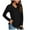 Black, variant on Timegard Womens Tops V Neck Comfy Solid Color Blouse Basic Tee Shirts Fall Casual Loose Long Sleeve Tops