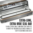 thumbnail image 5 of Weston Brands Vacuum Sealer Machine for Food Preservation & Sous Vide, Extra-Wide Bar for Sealing Bags up to 15" Wide, 935 Watts, Commercial Grade Pro 3000, Programmable LED Controls, Stainless Steel, 5 of 8