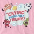 thumbnail image 2 of Steven Universe Crying Breakfast Friends Women's T Shirt, Pink, Small, 2 of 6