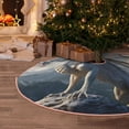 thumbnail image 5 of Bingfone Christmas Tree Skirt Mat Christmas Decoration Interior 48" -Mountain White Dragon, 5 of 6