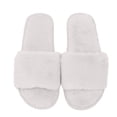 thumbnail image 7 of Fnooota Womens Slide Slippers, Soft Sole Indoor Non Slip Open Toe Fuzzy Slippers Bedroom Shoes White Size 7.5-7.5, 7 of 7