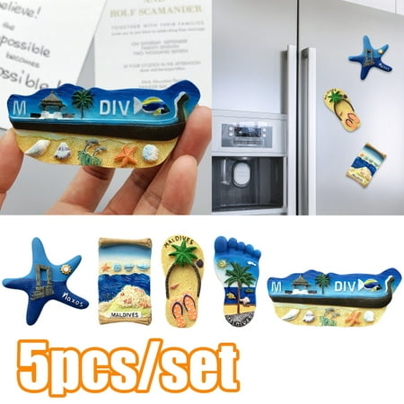 

Travelwant 5Packs Refrigerator Magnets Decorative Nautical Refrigerator Magnets Kitchen Beach Fridge Magnets Refrigerator Decor for Home Office Calendar Whiteboard Magnets