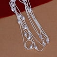thumbnail image 3 of EOEMY 925 Sterling Silver Plated Necklace Pendant Balls 18 Inches 1mm Lobster B55-Default, 3 of 3