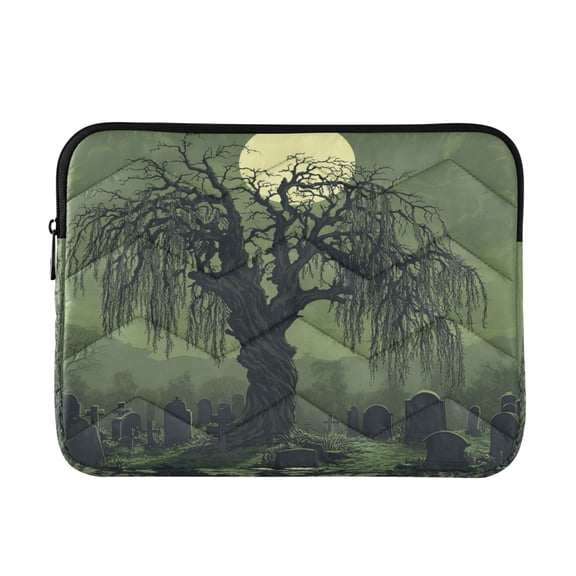 Quilted Laptop Sleeve for 13-16 Inch Laptops Protective Laptop Case Cover Lightweight Travel & Office Essentials Old Willow Tree