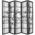 thumbnail image 3 of Oriental Furniture 6 Ft Tall Double Cross Bamboo Tree Shoji Screen, 6 panel, honey color, 3 of 7