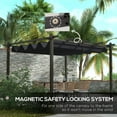 thumbnail image 6 of Outsunny 10'x13' Retractable Pergola with Wood Grain Aluminum Frame, Gray, 6 of 10