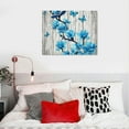thumbnail image 3 of PRATYUS Blue Magnolia Canvas Wall Art Picture 20x16in for Home Office Decor 20x16in, 3 of 3
