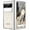 Silver, variant on for Google Pixel Fold Case with Hinge Protection Electroplating Design Built-in Screen Protector Lightweight Kickstand Shockproof Protective Phone Case for Google Pixel Fold 2023 Silver
