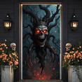 thumbnail image 5 of Bannière d'Halloween Tête de Mort Sombre avec Yeux Rouges pour Décoration de Fête d'Halloween Événement Nocturne Ambiance Effrayante, 5 of 5