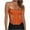 Orange, variant on Women's Sheer Mesh Lace Bodysuit Spaghetti Strap Bustier Corset Tops Party Club Cami Tops Shapewear Orange