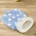 thumbnail image 3 of Cat Sleeping Bag for Indoor Cats, Cat Winter Sleeping Bag, Winter Cat Sleeping Bag, 360° Warm Semienclosed Soft Plush Large Cat Sack Cat Bed with Cave for Cats 6-8kg (Blue-M), 3 of 7