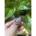 thumbnail image 2 of Luxury Natural Moonstone Ring Set, 2Ct Pear Cut Moonstone Ring Set, Rose Gold Ring Unique Curved Marquise Cut Ring, Size 6, 2 of 3