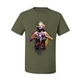 thumbnail image 2 of Wild Bobby Marilyn Monroe Watercolor Love Pop Culture Men Graphic Tee, Military Green, 4X-Large, 2 of 5