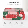 thumbnail image 6 of XMXT Flannel Warm Throw Blanket, Cute Flower Strawberry Bedroom Decor Blankets for Bed Couch Living Room, 50 x 70 inches, 6 of 9
