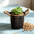 thumbnail image 7 of AYktou Vintage Galvanized Flower Buckets, Metal Planter Tubs Flower Pots with Rope Handles, Farmhouses Hanging Bucket Rustproof Flowerpot for Indoor Outdoor Garden Patio Party Wedding Home Decor, 7 of 7