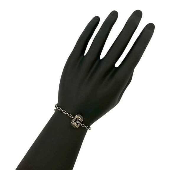 Pre-Owned GUCCI Arabesque G Cube Square Bracelet in Sterling Silver, 925 Bangle,... (Good)