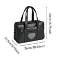 thumbnail image 3 of Japanese JK Uniform Bag, PU Leather Large Capacity Briefcase Handbag, Multi‑Pocket Work School Laptop Tote Bag for Student Cosplay Daily Commute, 3 of 4