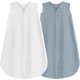 thumbnail image 1 of Pack de 2 sacos de dormir para bebé (0-24 meses), bolsa de dormir con cierre de doble vía, mantas portátiles para llevar puesta para bebé/niño pequeño, 1 of 3