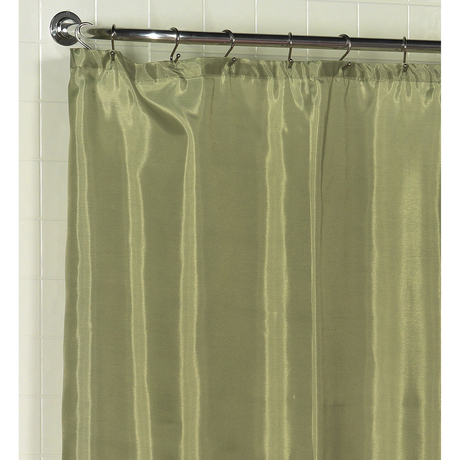 100 Polyester fabric shower curtain liner with weighted bottom hem in