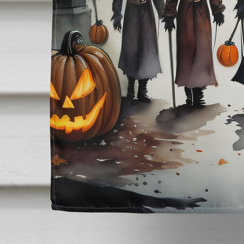 Halloween Dog House Flag 28x40IN Double-Sided Polyester Decorative Sleeve Pole Flag for Outdoor Home Garden Patio