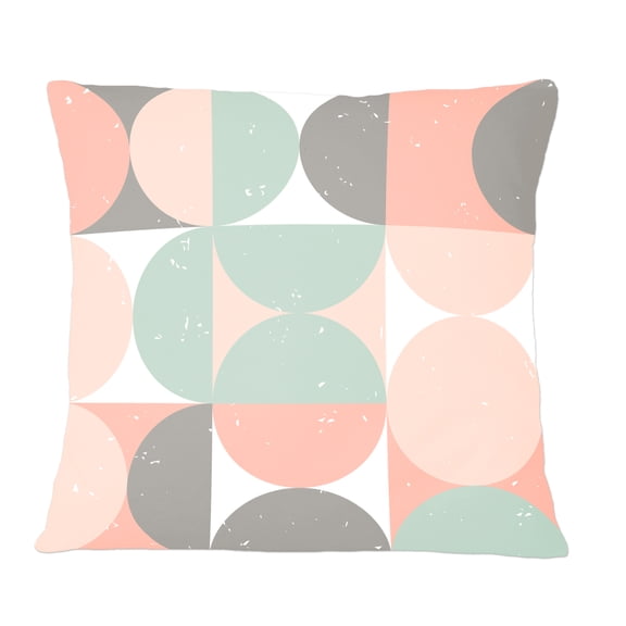 Designart Retro Pastel Circular Pattern II' Mid-Century Modern Throw Pillow - 12x20